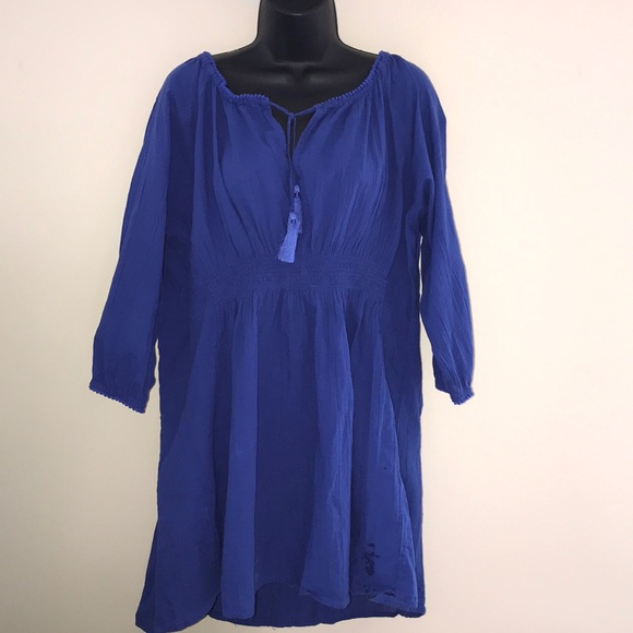 Royal Blue Calico Dress